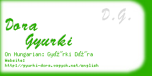dora gyurki business card