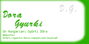 dora gyurki business card